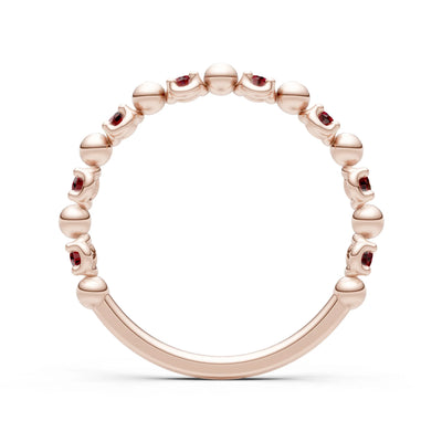 Beaded Gemstone Stacking Ring