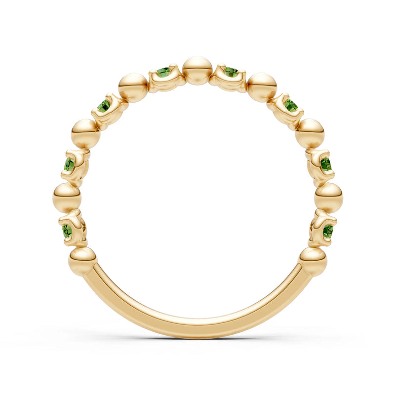 Beaded Gemstone Stacking Ring