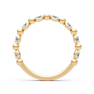 Beaded Gemstone Stacking Ring