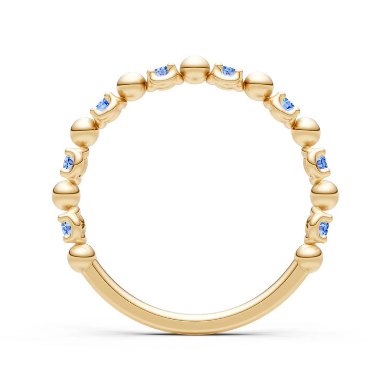 Beaded Gemstone Stacking Ring