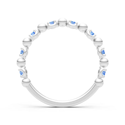 Beaded Gemstone Stacking Ring