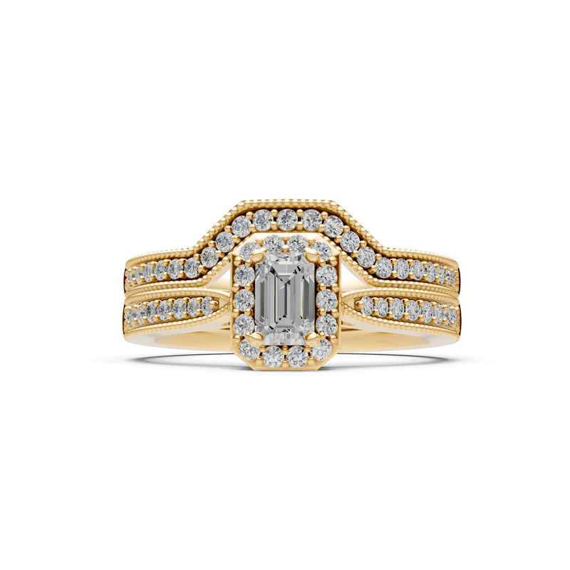 Petitie Five Stone Gemstone Band - Emerald