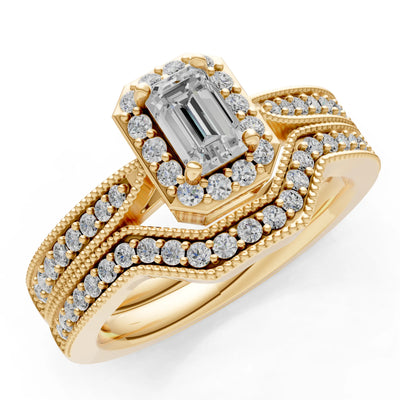 Petitie Five Stone Gemstone Band - Emerald