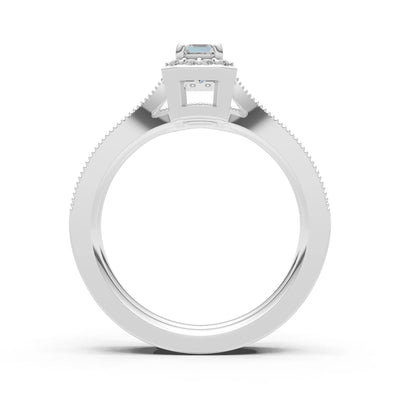 Petitie Five Stone Gemstone Band - Emerald