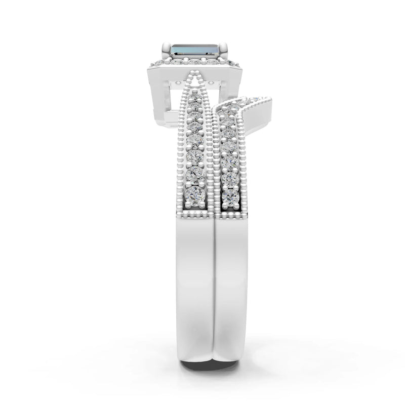 Petitie Five Stone Gemstone Band - Emerald