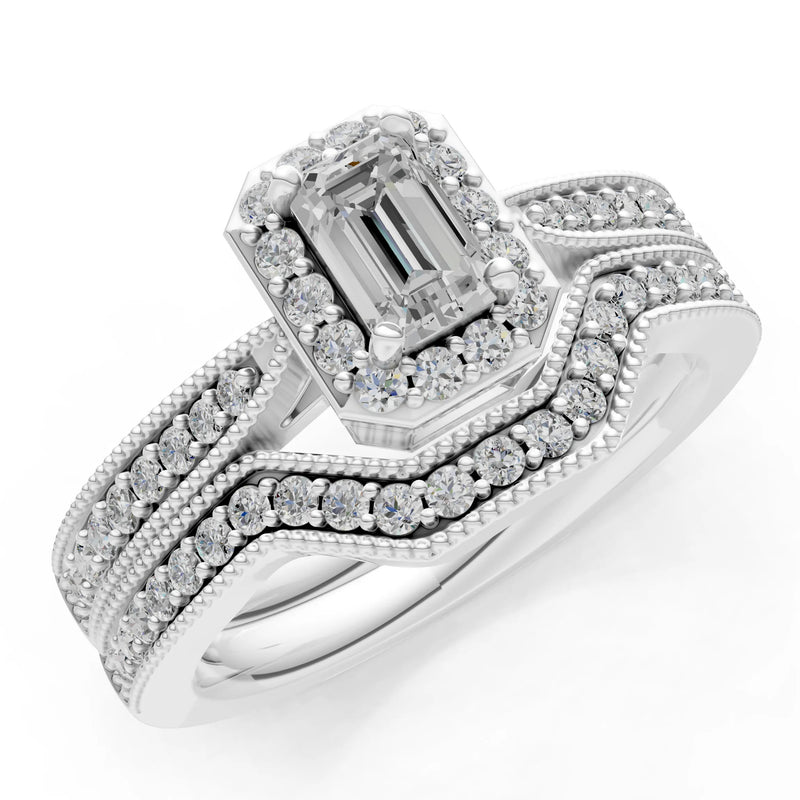 Petitie Five Stone Gemstone Band - Emerald