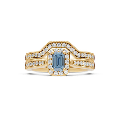 Petitie Five Stone Gemstone Band - Emerald