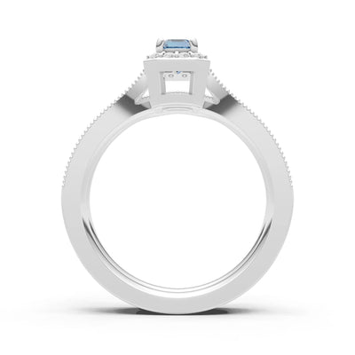 Petitie Five Stone Gemstone Band - Emerald