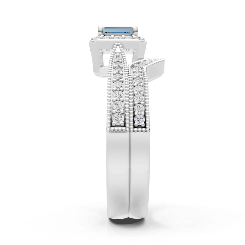 Petitie Five Stone Gemstone Band - Emerald