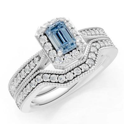 Petitie Five Stone Gemstone Band - Emerald