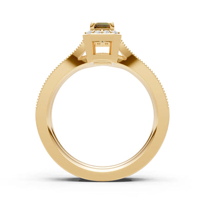 Petitie Five Stone Gemstone Band - Emerald