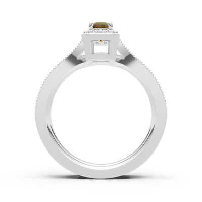 Petitie Five Stone Gemstone Band - Emerald