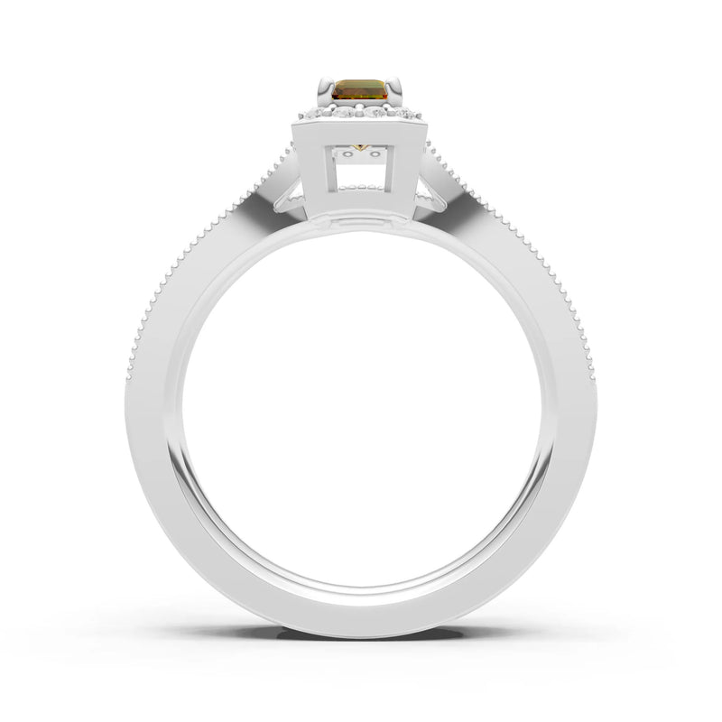 Petitie Five Stone Gemstone Band - Emerald
