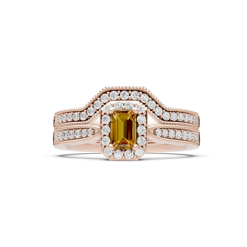 Petitie Five Stone Gemstone Band - Emerald