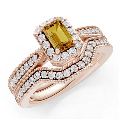 Petitie Five Stone Gemstone Band - Emerald