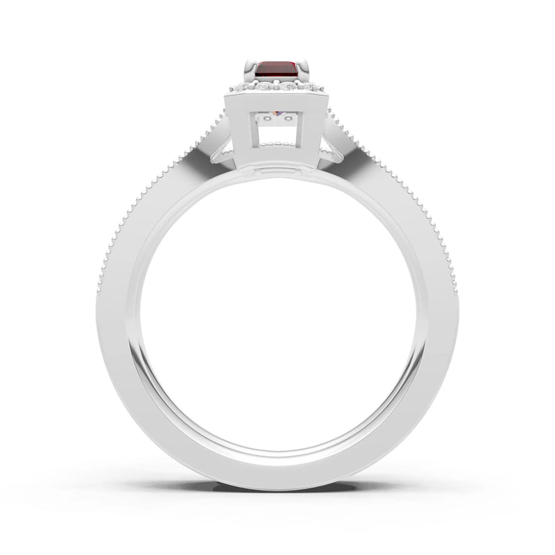 Petitie Five Stone Gemstone Band - Emerald