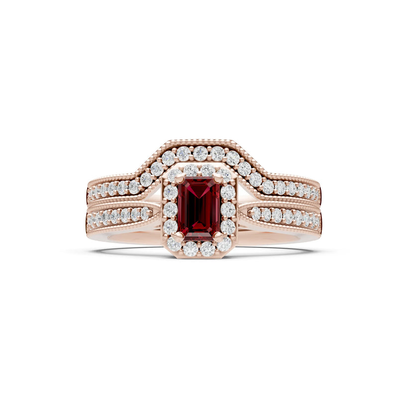 Petitie Five Stone Gemstone Band - Emerald
