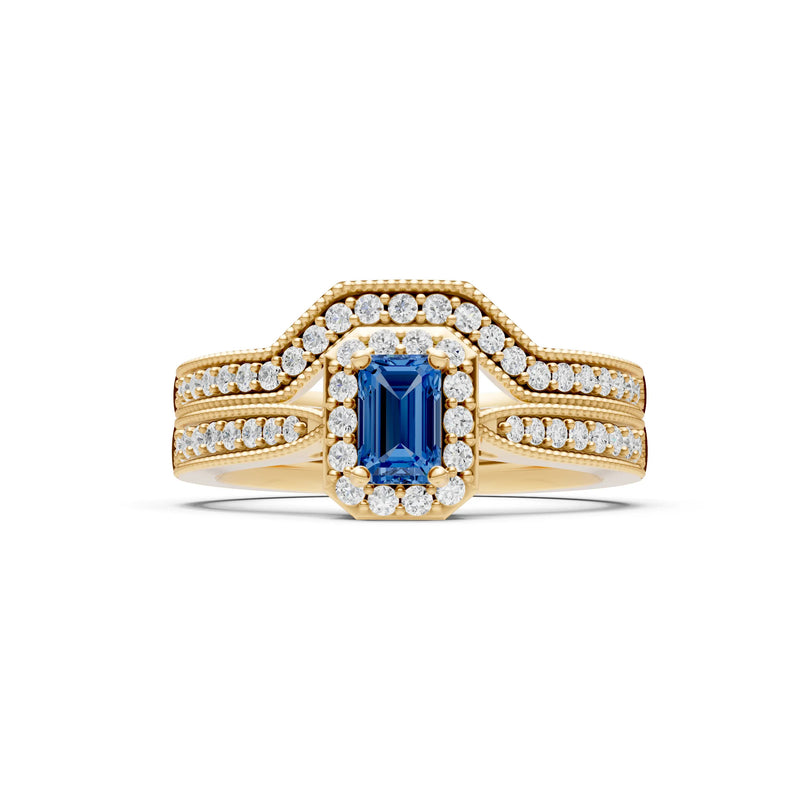 Petitie Five Stone Gemstone Band - Emerald