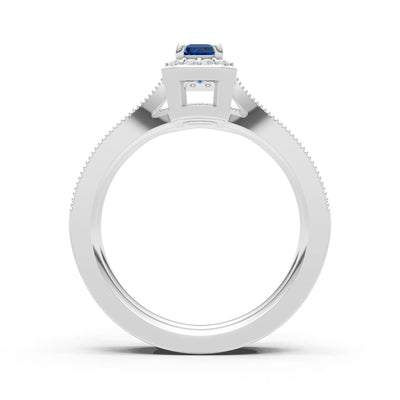 Petitie Five Stone Gemstone Band - Emerald