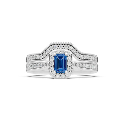 Petitie Five Stone Gemstone Band - Emerald