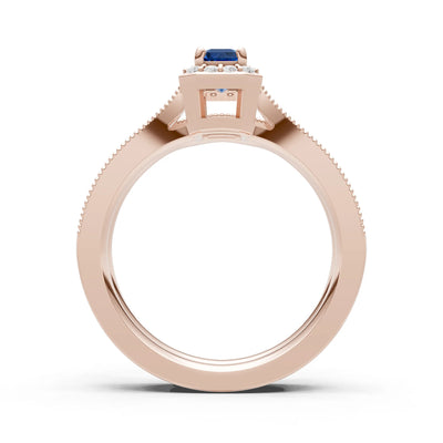 Petitie Five Stone Gemstone Band - Emerald