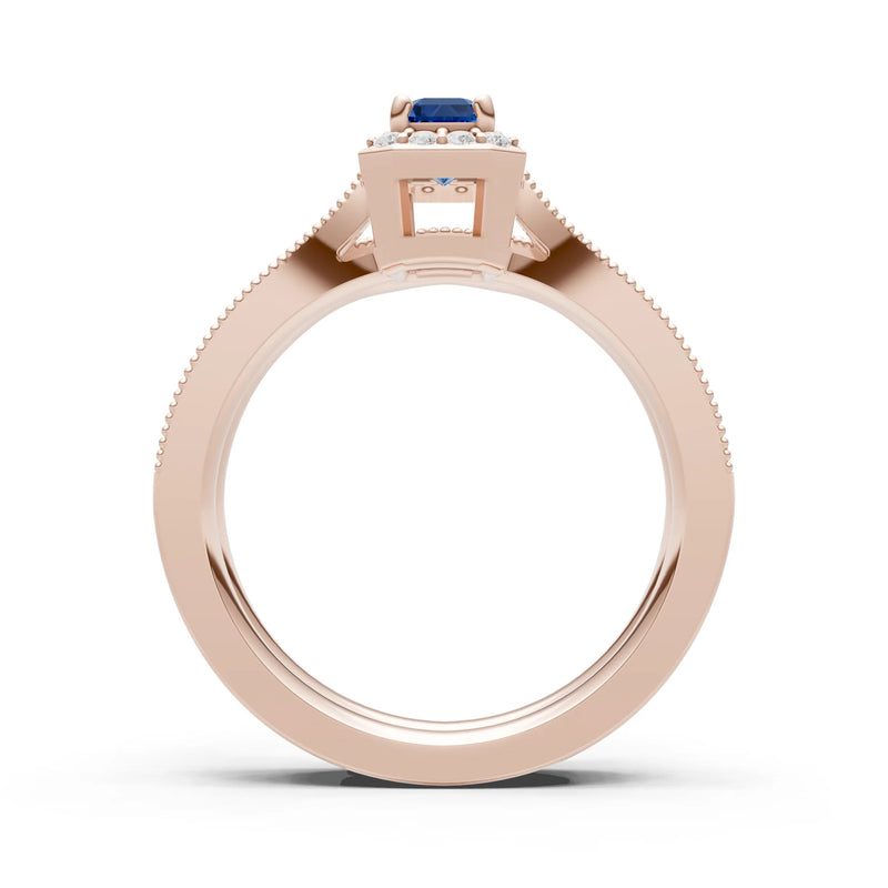 Petitie Five Stone Gemstone Band - Emerald
