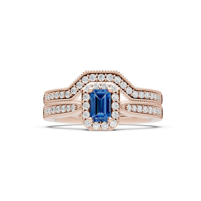 Petitie Five Stone Gemstone Band - Emerald