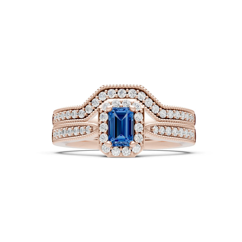 Petitie Five Stone Gemstone Band - Emerald