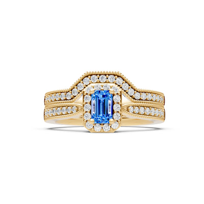 Petitie Five Stone Gemstone Band - Emerald