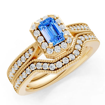 Petitie Five Stone Gemstone Band - Emerald