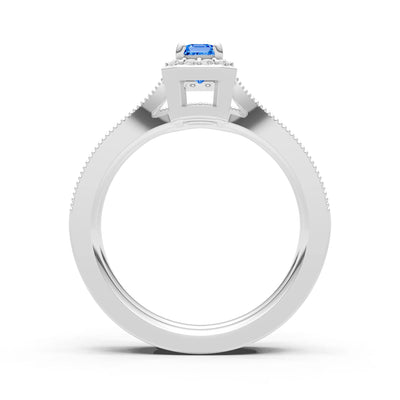 Petitie Five Stone Gemstone Band - Emerald