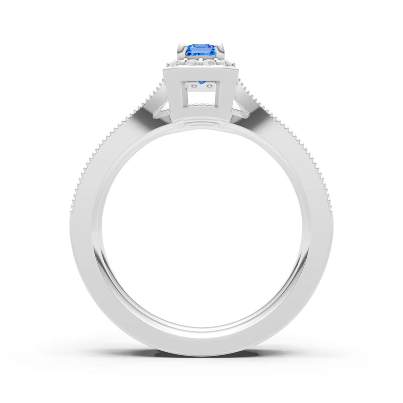 Petitie Five Stone Gemstone Band - Emerald