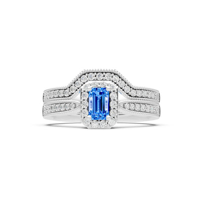 Petitie Five Stone Gemstone Band - Emerald