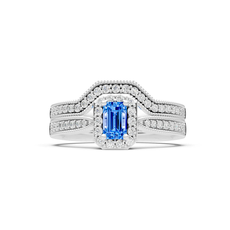 Petitie Five Stone Gemstone Band - Emerald