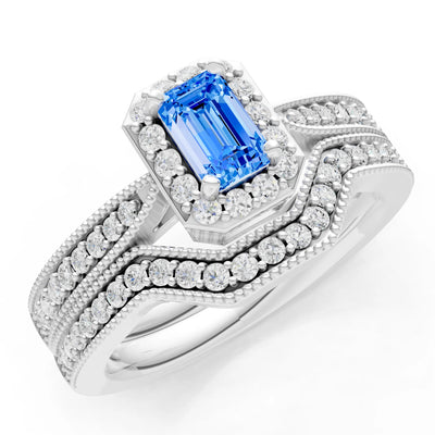 Petitie Five Stone Gemstone Band - Emerald