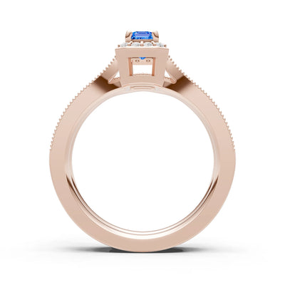 Petitie Five Stone Gemstone Band - Emerald