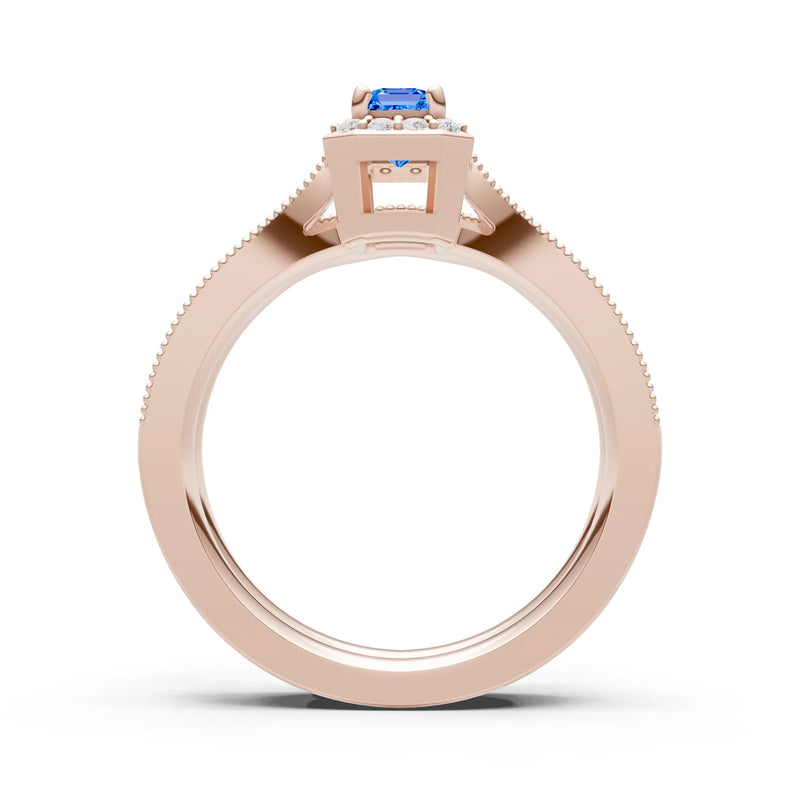 Petitie Five Stone Gemstone Band - Emerald