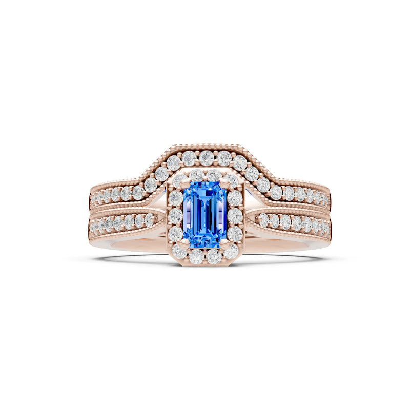 Petitie Five Stone Gemstone Band - Emerald