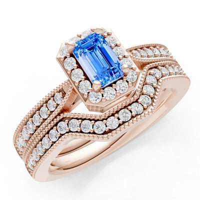 Petitie Five Stone Gemstone Band - Emerald