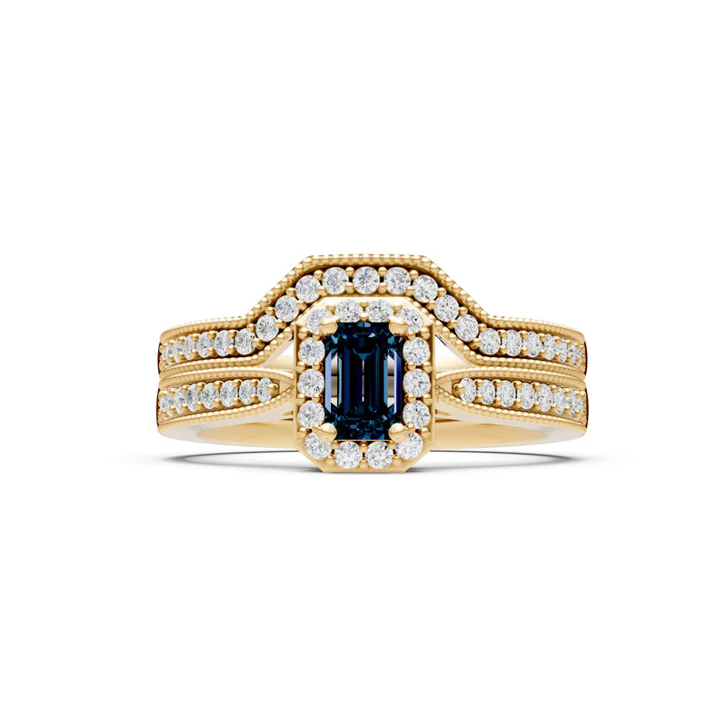 Petitie Five Stone Gemstone Band - Emerald
