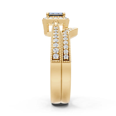 Petitie Five Stone Gemstone Band - Emerald