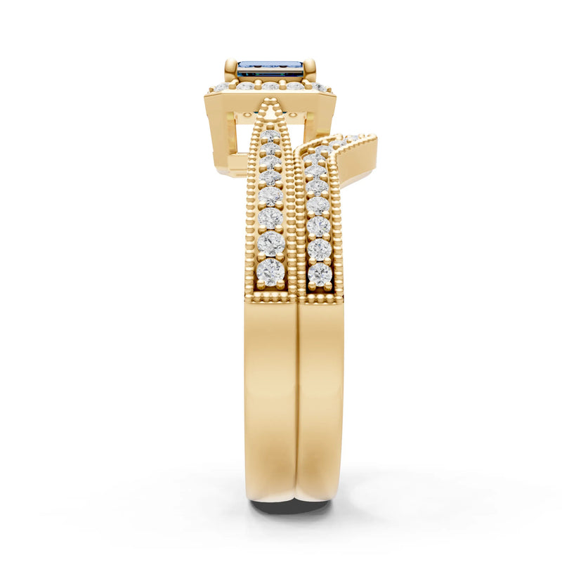 Petitie Five Stone Gemstone Band - Emerald