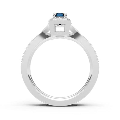 Petitie Five Stone Gemstone Band - Emerald