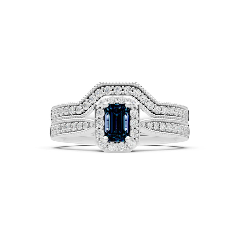 Petitie Five Stone Gemstone Band - Emerald