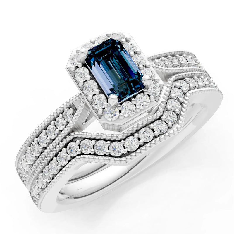 Petitie Five Stone Gemstone Band - Emerald