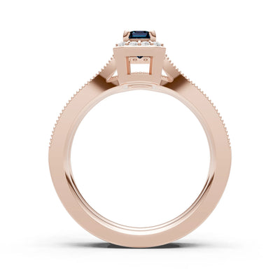Petitie Five Stone Gemstone Band - Emerald