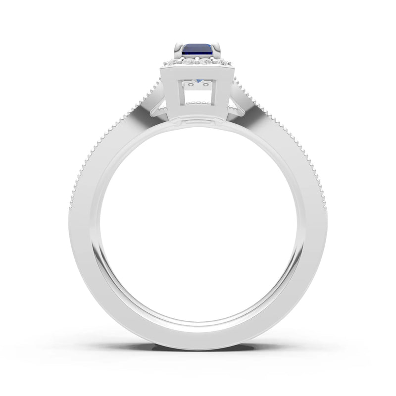 Petitie Five Stone Gemstone Band - Emerald