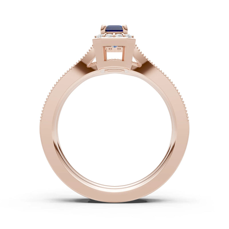 Petitie Five Stone Gemstone Band - Emerald