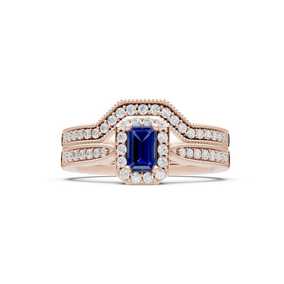 Petitie Five Stone Gemstone Band - Emerald