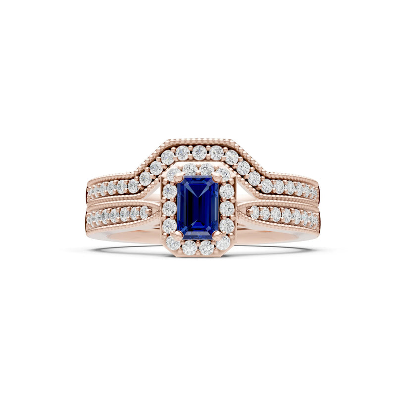 Petitie Five Stone Gemstone Band - Emerald